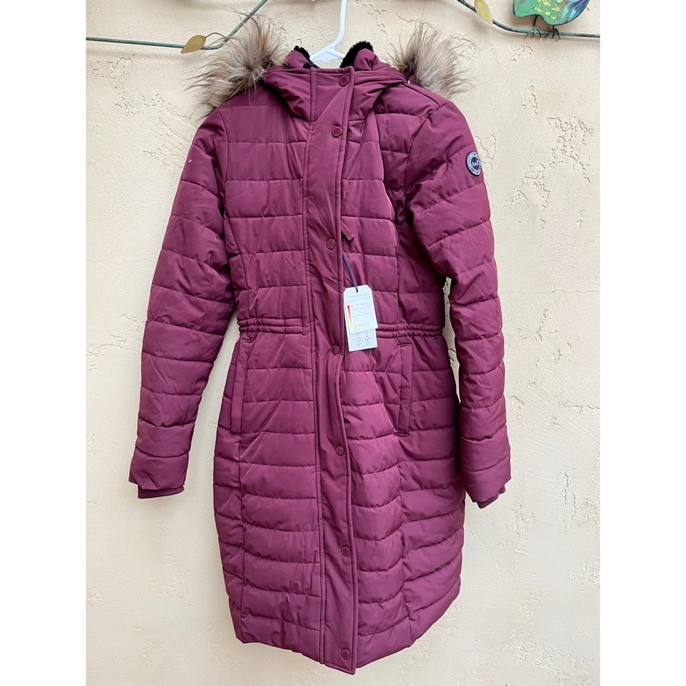 Abercrombie & Fitch, Long Slim-Fit Purple Puffer Coat